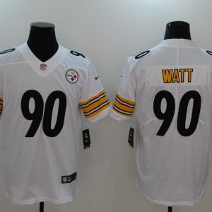Mens NFL Pittsburgh Steelers #90 Watt White Vapor Untouchable Limited Jersey