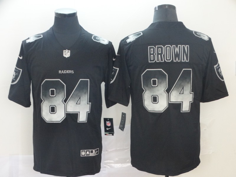 Oakland Raiders #84 Antonio Brown 2019 Black Smoke Fashion Limited Men Jersey