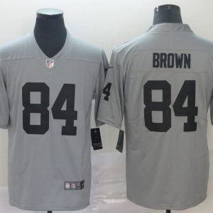 Nike Raiders #84 Antonio Brown Grey Inverted Legend Men Jersey