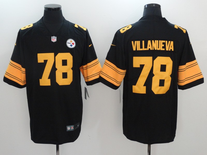 NFL Pittsburgh Steelers #78 Villanueva Black Vapor Limited Jersey