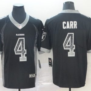 Nike Oakland Raiders #4 Carr Black Drift Fashion Color Rush Limited Jersey