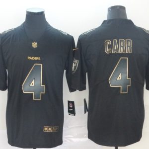 Nike Raiders #4 Derek Carr Black Gold Vapor Untouchable Limited Men Jersey