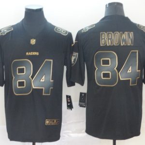 Nike Raiders #84 Antonio Brown Black Gold Vapor Untouchable Limited Men Jersey