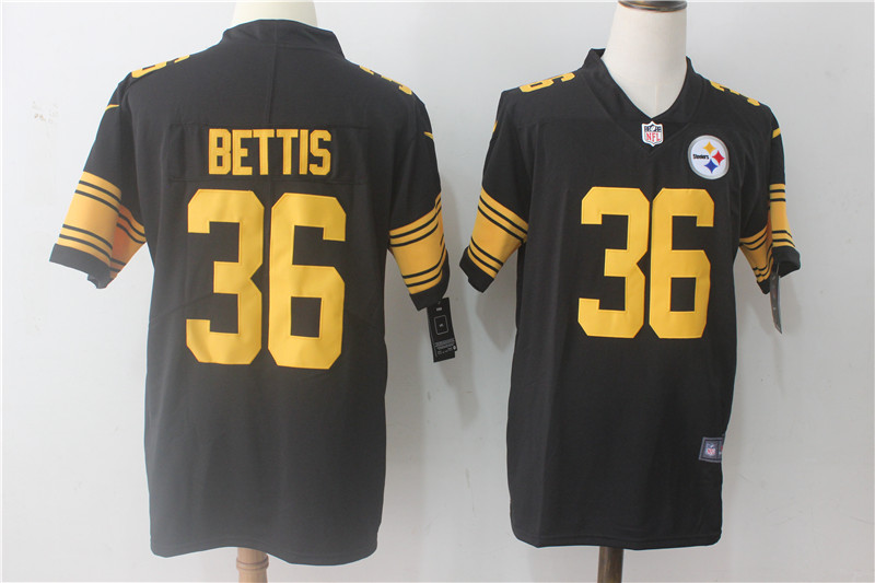 NFL Pittsburgh Steelers #36 Bettis Black Vapor Limited Jersey