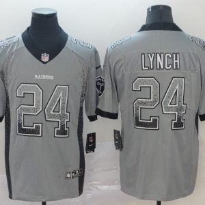 Nike Oakland Raiders #24 Lynch Grey Drift Fashion Color Rush Limited Jersey