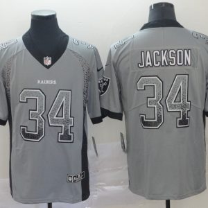 Nike Oakland Raiders #34 Jackson Grey Drift Fashion Color Rush Limited Jersey