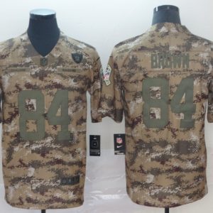 Men's Nike Oakland Raiders #84 Antonio Brown Salute To Service Jersey