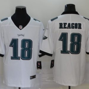 Men's Nike Philadelphia Eagles #18 Reagor White Vapor Untouchable Limited Jersey