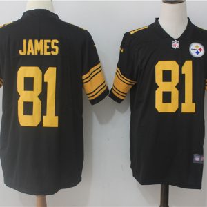 NFL Pittsburgh Steelers Jesse James #81 Black Vapor Limited Jersey
