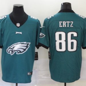 Men's Philadelphia Eagles #86 Ertz Green Team Big Logo Number Vapor Untouchable Limited Jersey