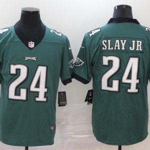 Men's Nike Philadelphia Eagles #24 Slay Jr Green Vapor Untouchable Limited Player Jersey