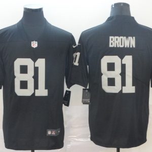 Nike Oakland Raiders #81 Brown Black Vapor Untouchable Limited Jersey