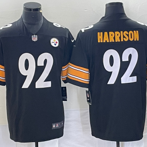 NFL Pittsburgh Steelers #92 Harrison Black Vapor Limited Jersey
