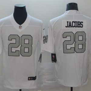 Nike Raiders #28 Josh Jacobs White 2019 NFL Draft Color Rush Limited Jersey