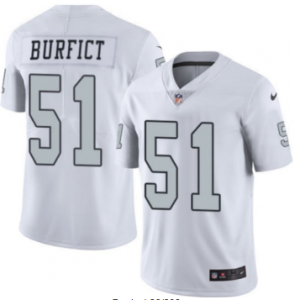 Nike Oakland Raiders #51 Burfict White Color Rush Limited Jersey