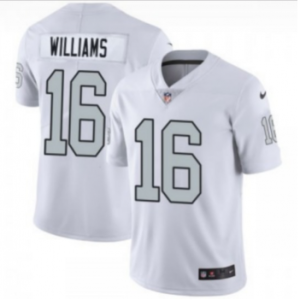 Nike Oakland Raiders #16 Williams White Color Rush Limited Jersey