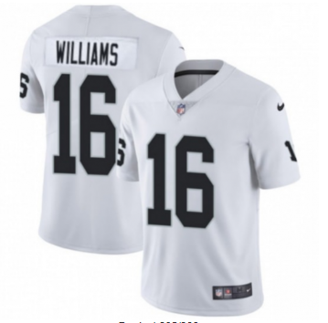 Nike Oakland Raiders #16 Williams White Vapor Untouchable Limited Jersey