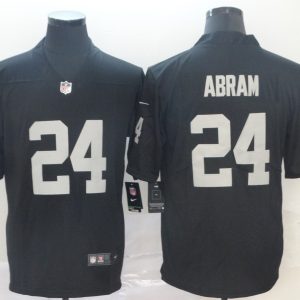 Men's Oakland Raiders #24 Johnathan Abram Black Vapor Untouchable Limited Jersey