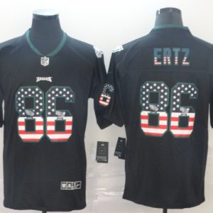 Men's Philadelphia Eagles #86 Zach Ertz USA Flag Limited Men Jersey