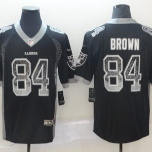 Nike 2018 Oakland Raiders #84 Brown Black Drift Fashion Color Rush Limited Jersey
