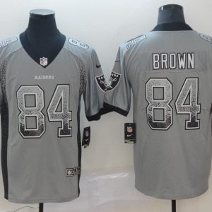 Nike 2018 Oakland Raiders #84 Brown Grey Drift Fashion Color Rush Limited Jersey