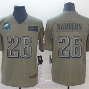 Men's Philadelphia Eagles #26 Miles Sanders 2019 Camo Salute To Service Limited Jersey
