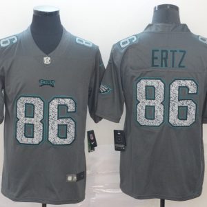 Men's Philadelphia Eagles #86 Zach Ertz 2019 Gray Fashion Static Limited Stitched Jersey