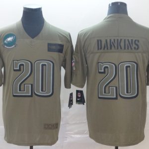 Nike Eagles #20 Brian Dawkins 2019 Olive Salute To Service Limited Men Jersey
