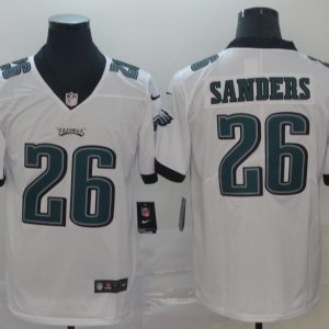Men's Nike Philadelphia Eagles #26 Sanders White Vapor Untouchable Limited Player Jersey