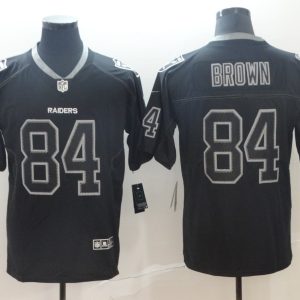NFL 2018 Oakland Raiders #84 Brown Lights Out Black Color Rush Limited Jersey