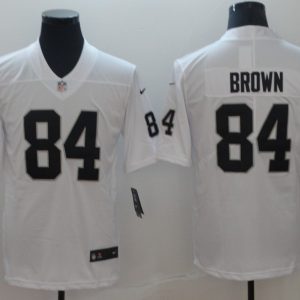 Men's 2019 Oakland Raiders #84 Brown Vapor Untouchable White Limited Jersey