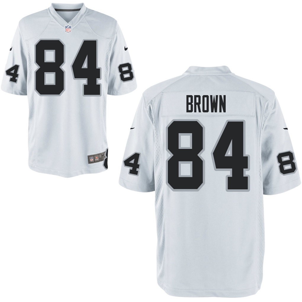 New 2019 Oakland Raiders #84 Antonio Brown Men's Stitched White Elite Jersey