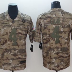 2018 NFL Men's Nike Oakland Raiders #4 Derek Carr Salute To Service Jersey