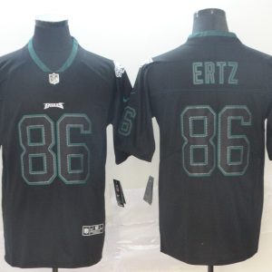 Nike Eagles #86 Zach Ertz Black Shadow Limited Men Jersey