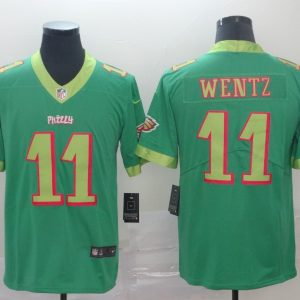 Men's Philadelphia Eagles #11 Carson Wentz Green 2019 City Edition Limited Jersey