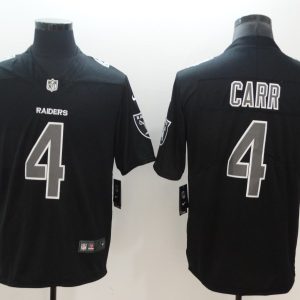 NFL 2018 Oakland Raiders 4 Carr Fashion Impact Black Color Rush Limited Jersey