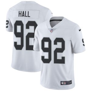 Oakland Raiders #92 P.J. Hall Nike Vapor Untouchable Limited NFL White Jersey