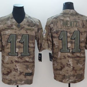 2018 NFL Men's Nike Philadelphia Eagles #11 Wentz Salute To Service Jersey