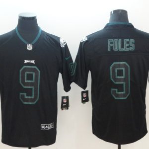 Nike 2018 Philadelphia Eagles #9 Foles Lights Out Black Color Rush Limited Jersey