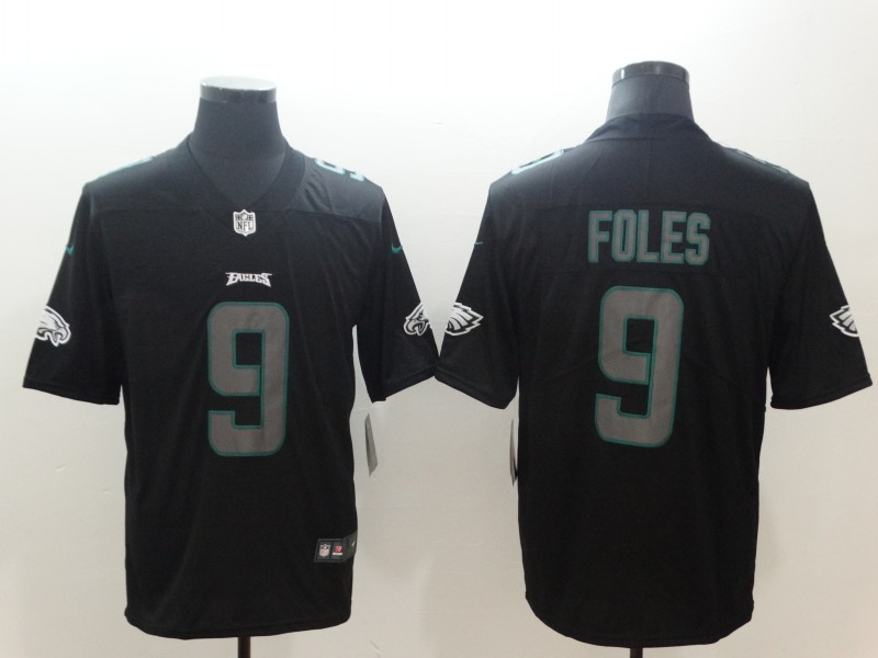 Nike 2018 Philadelphia Eagles #9 Foles Fashion Impact Black Color Rush Limited Jersey