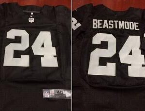 Nike NFL Oakland Raiders #24 Beastmode Black Elite Jersey