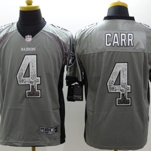 Nike Oakland Raiders #4 Carr Drift Fashion Black Elite Jersey