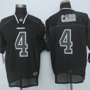 New Nike Oakland Raiders 4 Carr Lights Out Black Elite Jerseys