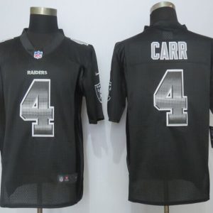 2015 New Nike Oakland Raiders 4 Carr  Black Strobe Limited Jersey