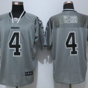 New Nike Okaland Raiders 4 Carr Lights Out Grey Elite Jerseys