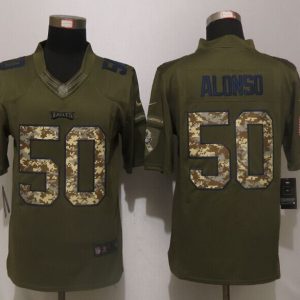 Nike Philadelphia Eagles 50 Alonso Green Salute To Service Limited Jersey
