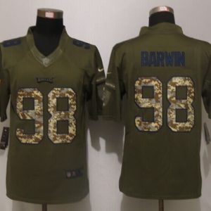 Nike Philadelphia Eagles 98 Barwin Green Salute To Service Limited Jersey