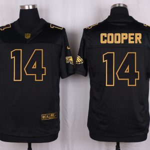 Mens Philadelphia Eagles #14 Cooper Pro Line Black Gold Collection Jersey