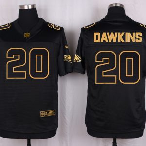 Mens Philadelphia Eagles #20 Dawkins Pro Line Black Gold Collection Jersey
