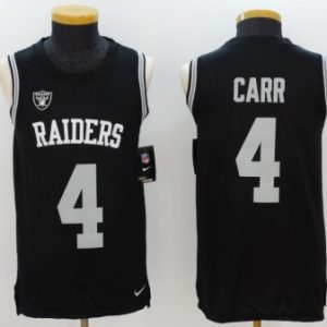 NFL Oakland Raiders #4 Carr Black Limited Tank Top Jersey